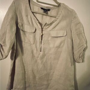 Ellen Tracy Cream Blouse